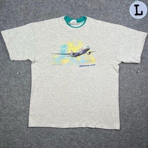 Vintage 90’s Boeing 777 Double Collar Tee Shirt